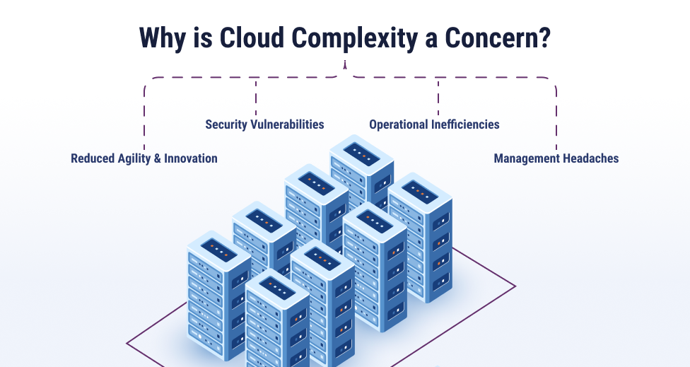 infographic of the why cloud complexity is a concern for businesses