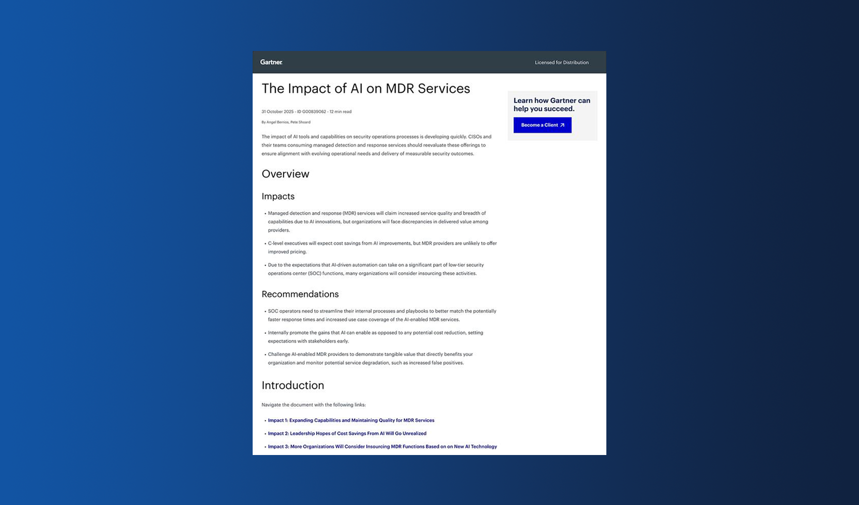 The Impact of AI on MDR Services | TierPoint, LLC